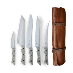 Messermeister Overland Expedtion 6-Piece Leather Roll Knife Set 