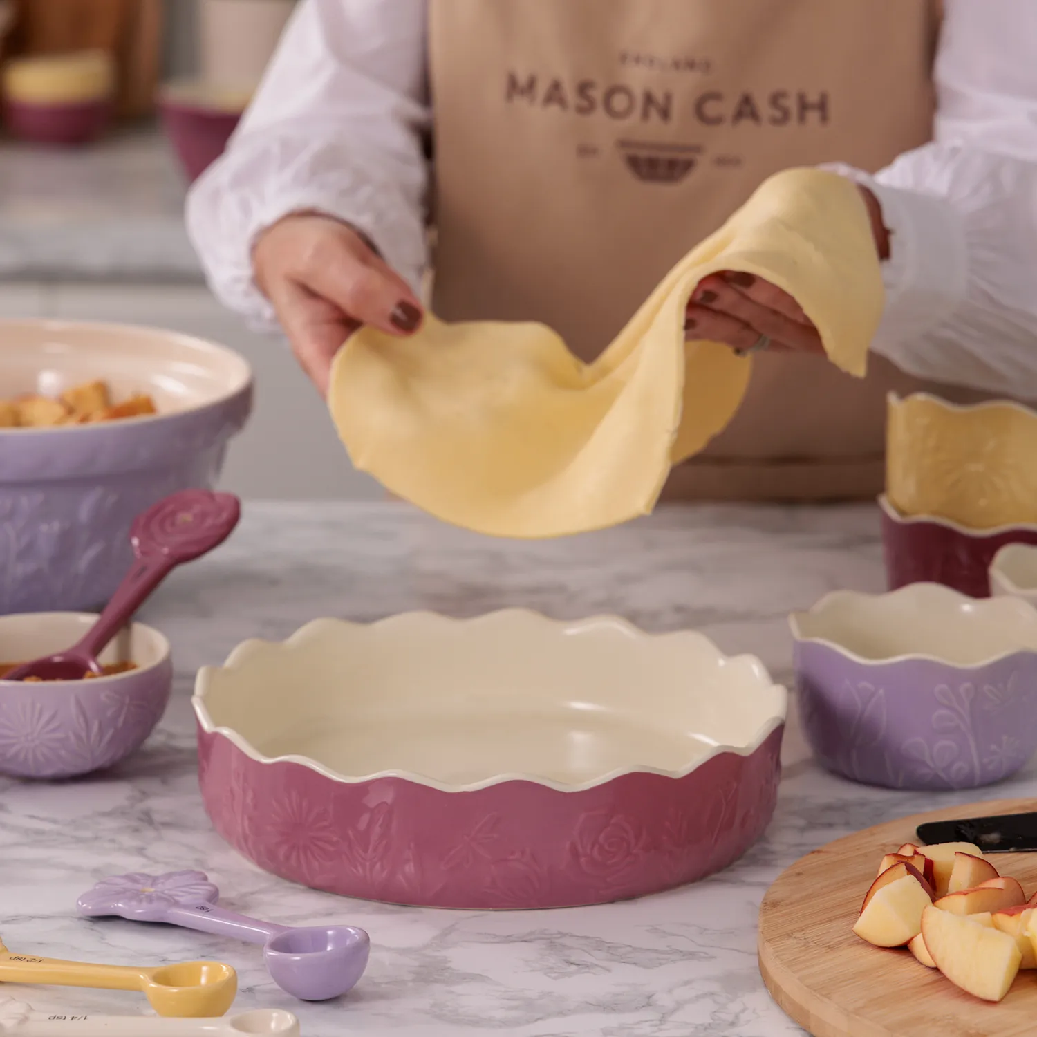 Mason Cash In The Meadow Pink Pie Dish
