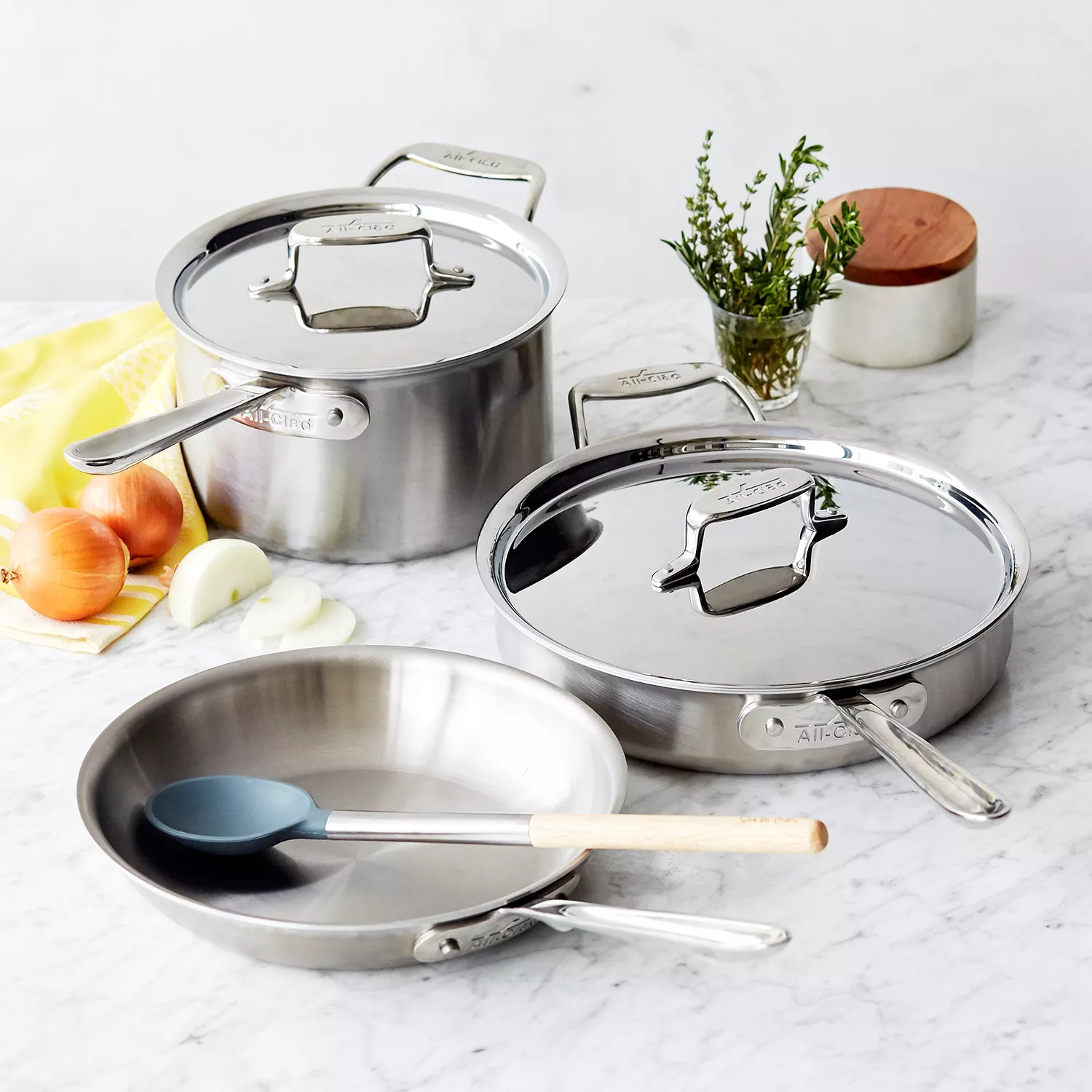 All-Clad D5 Brushed Stainless Steel 5-Piece Set