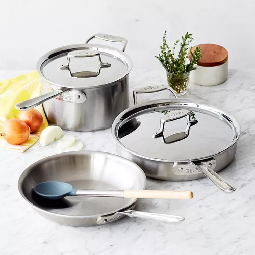 All-Clad D5 Brushed Stainless Steel 5-Piece Set