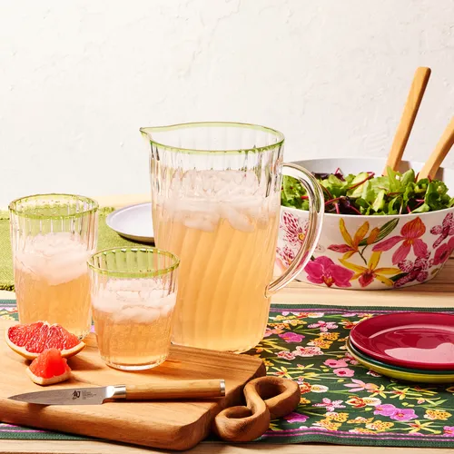 Sur La Table Orchid Glass Appetizer Plates, Set of 4