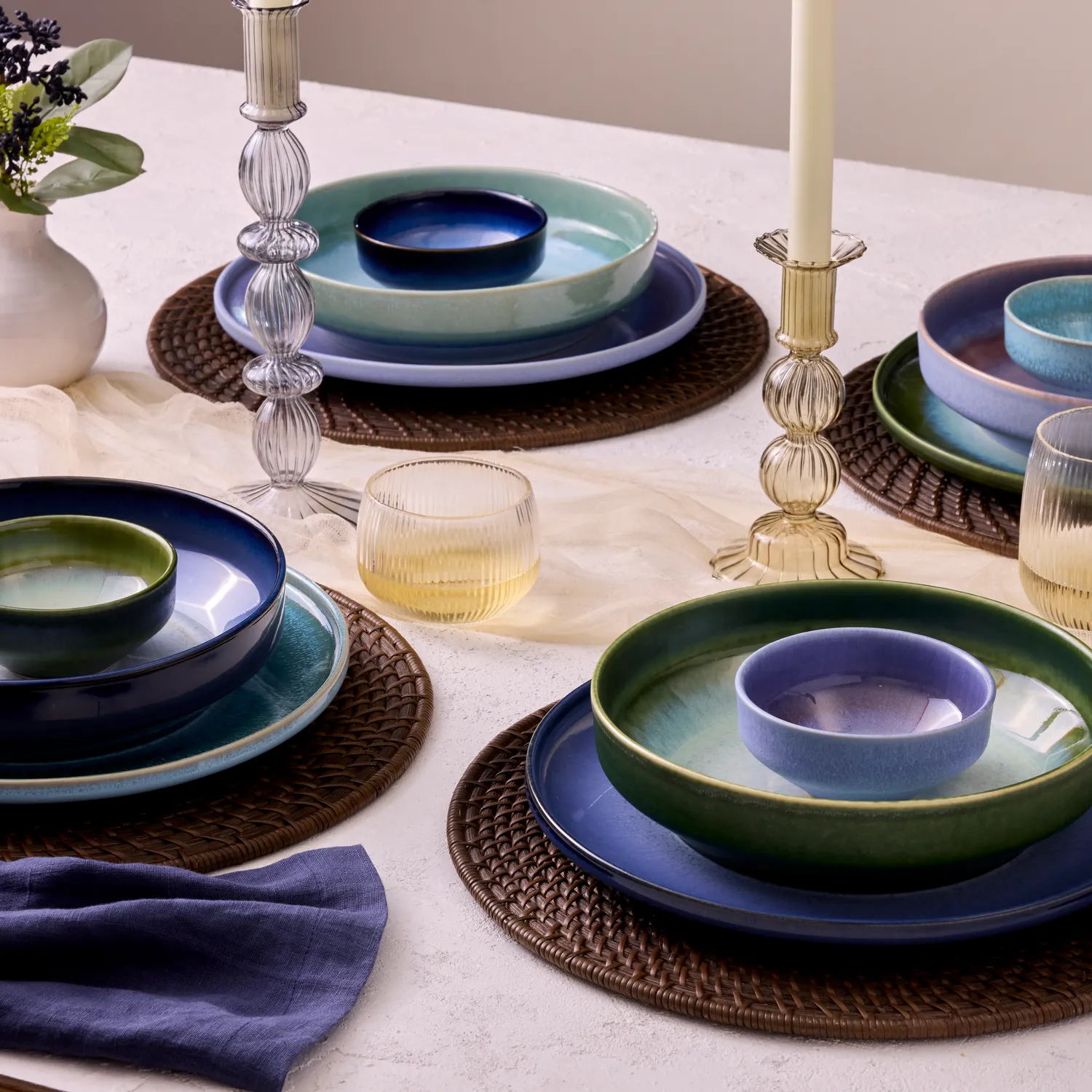 Sur La Table Lucent Reactive Glaze Dinner Plate