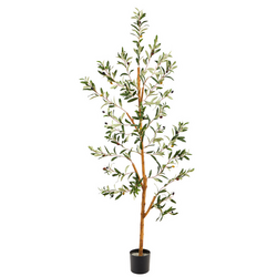 Nearly Natural Olive Silk Tree, 4.5'