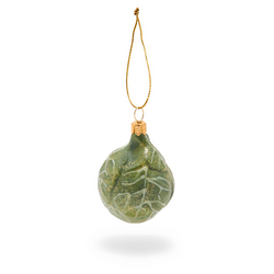 Brussels Sprout Glass Ornament