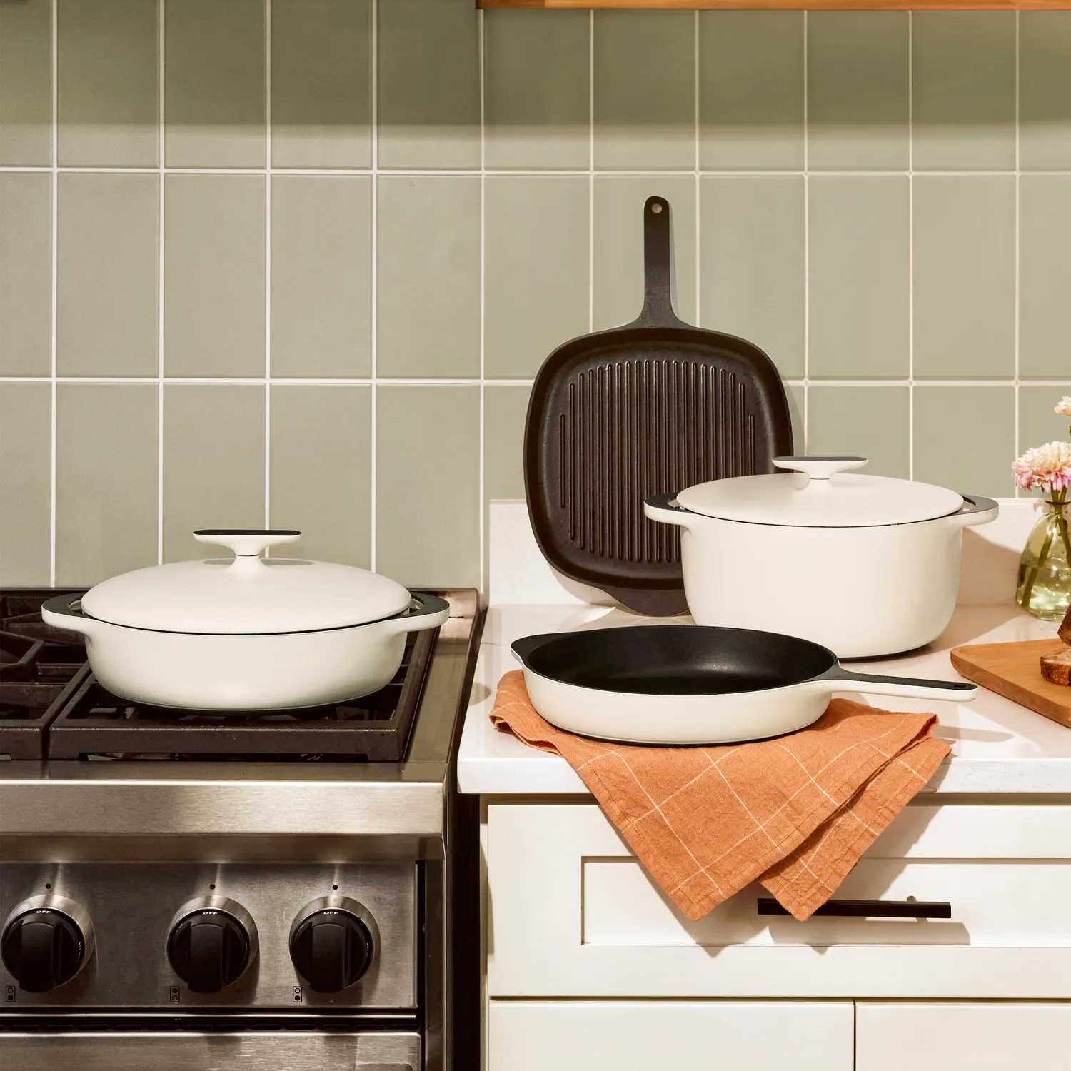 Caraway Enameled Cast Iron Braiser, 3.5qt.