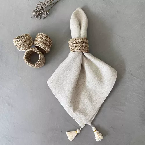Tallo de Olivo Spiral Napkin Rings, Set of 4