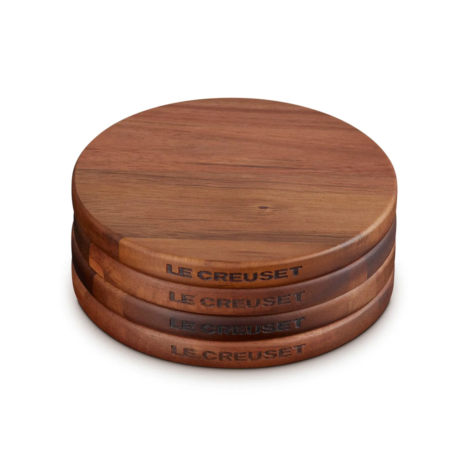 Le Creuset Gourmand Petite Magnetic Wooden Trivets, Set of 4