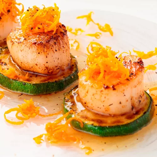 Seared Scallops with Blood Orange Vinaigrette