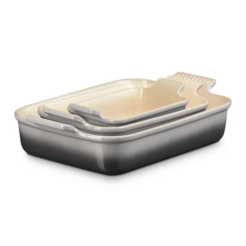 Le Creuset Heritage Stoneware 3-Piece Rectangular Baker Set