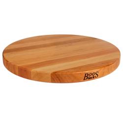John Boos Cherry Edge-Grain Round Cutting Board, 18" x 1.5"