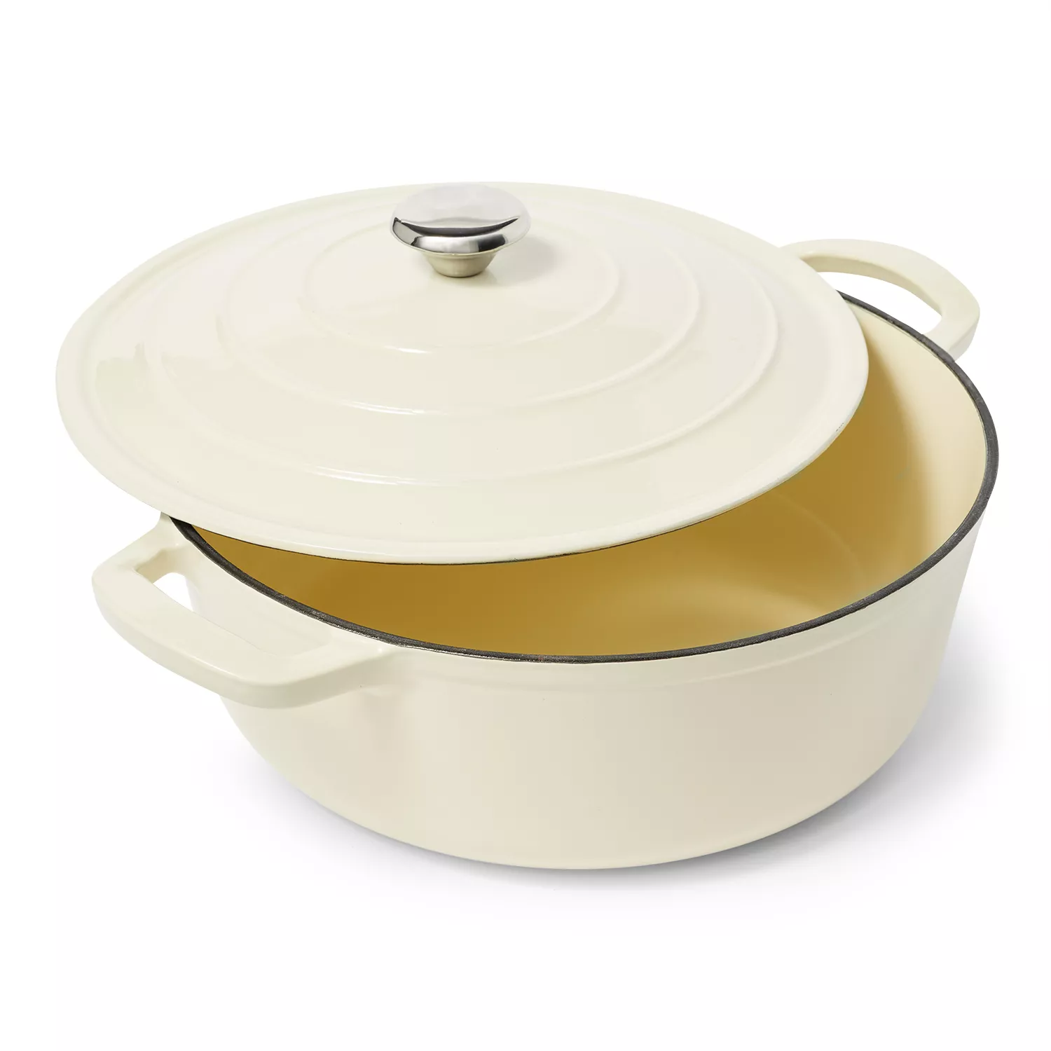 Sur La Table Enameled Cast Iron Round Wide Covered Dutch Oven, 7 qt.