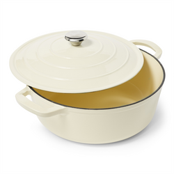 Sur La Table Enameled Cast Iron Round Wide Dutch Oven, 7 qt. Great Pot