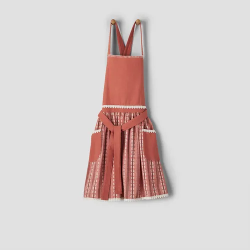 Sur La Table Floral Stripe Vintage-Style Apron