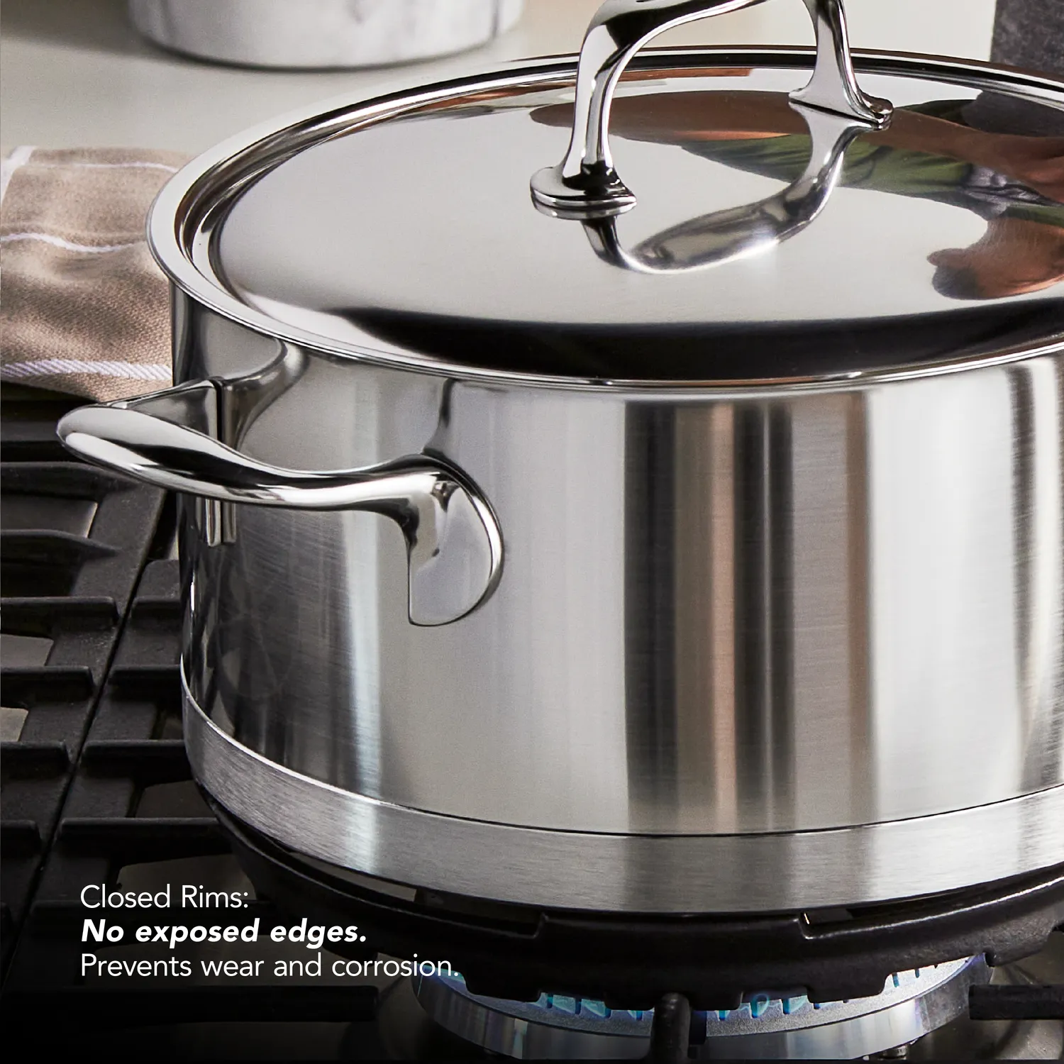 Demeyere Atlantis7 Stainless Steel Dutch Oven with Lid