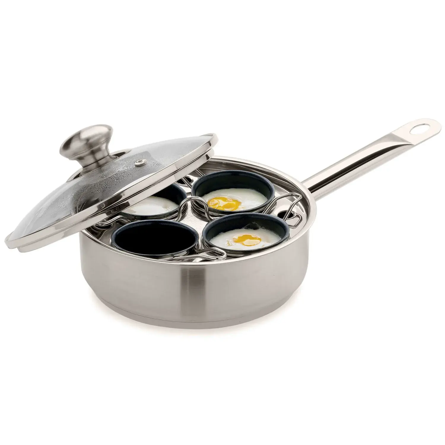 Photos - Bakeware Demeyere Resto3 4-Cup Stainless Steel Egg Poacher Set 84619 
